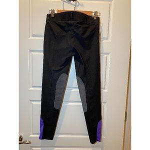 Devonaire Breeches: Black w/ purple piping